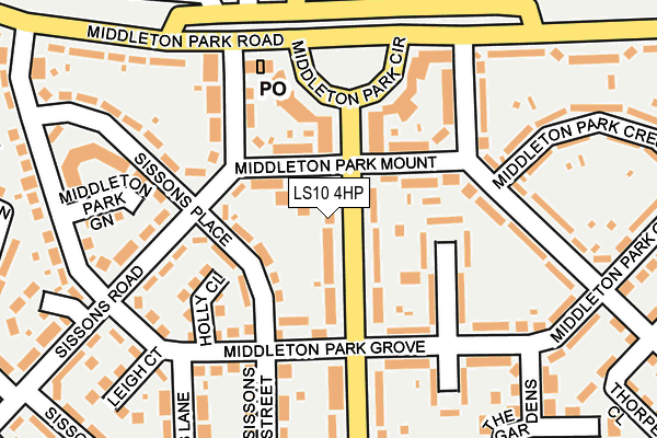 LS10 4HP map - OS OpenMap – Local (Ordnance Survey)