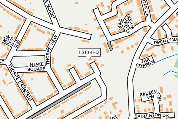LS10 4HQ map - OS OpenMap – Local (Ordnance Survey)