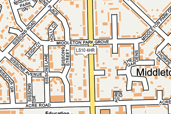 LS10 4HR map - OS OpenMap – Local (Ordnance Survey)