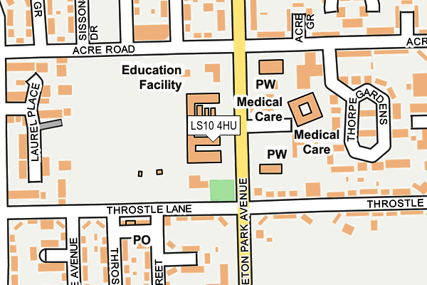 LS10 4HU map - OS OpenMap – Local (Ordnance Survey)