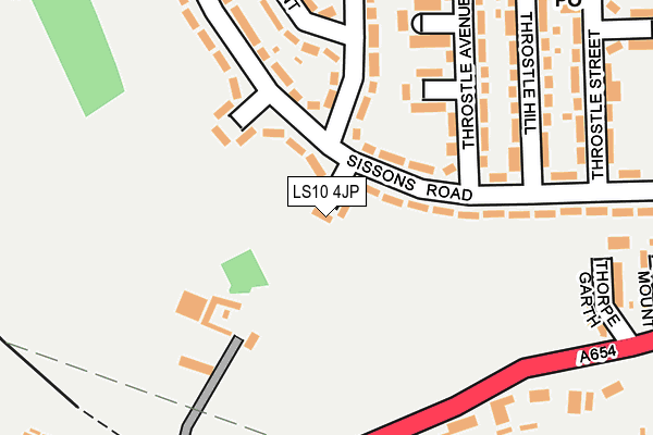 LS10 4JP map - OS OpenMap – Local (Ordnance Survey)