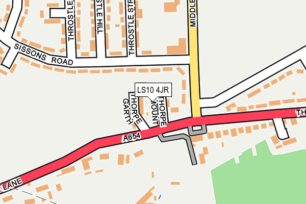 LS10 4JR map - OS OpenMap – Local (Ordnance Survey)