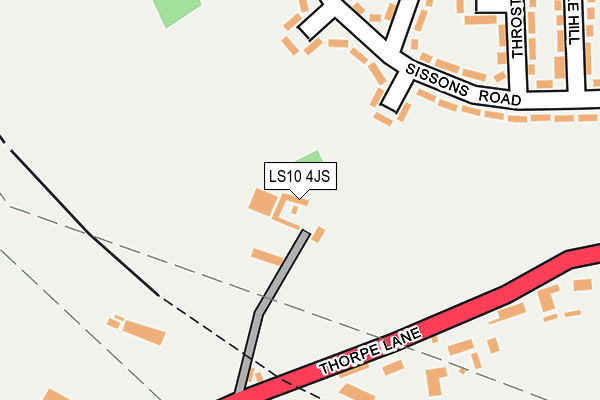 LS10 4JS map - OS OpenMap – Local (Ordnance Survey)
