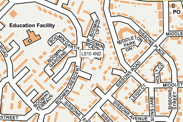 LS10 4ND map - OS OpenMap – Local (Ordnance Survey)