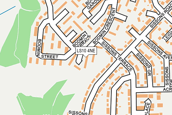 LS10 4NE map - OS OpenMap – Local (Ordnance Survey)