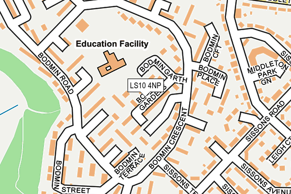 LS10 4NP map - OS OpenMap – Local (Ordnance Survey)