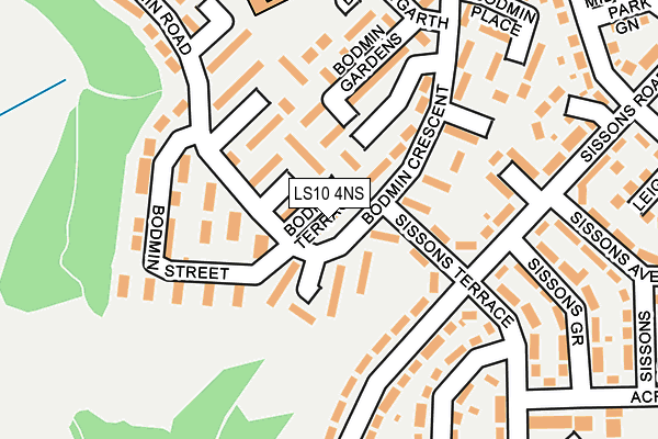 LS10 4NS map - OS OpenMap – Local (Ordnance Survey)