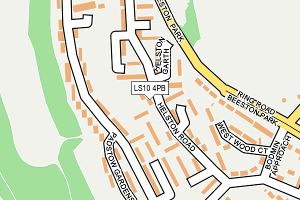 LS10 4PB map - OS OpenMap – Local (Ordnance Survey)