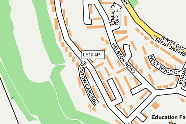 LS10 4PT map - OS OpenMap – Local (Ordnance Survey)