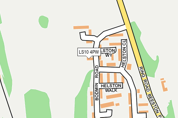 LS10 4PW map - OS OpenMap – Local (Ordnance Survey)