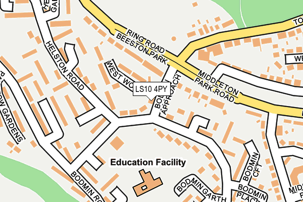 LS10 4PY map - OS OpenMap – Local (Ordnance Survey)