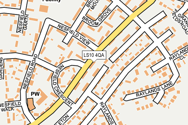 LS10 4QA map - OS OpenMap – Local (Ordnance Survey)