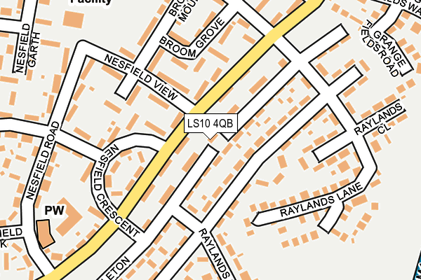 LS10 4QB map - OS OpenMap – Local (Ordnance Survey)