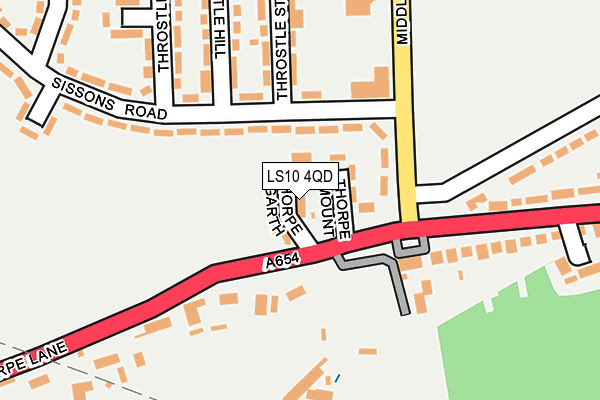 LS10 4QD map - OS OpenMap – Local (Ordnance Survey)