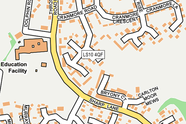 LS10 4QF map - OS OpenMap – Local (Ordnance Survey)
