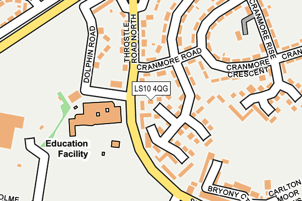LS10 4QG map - OS OpenMap – Local (Ordnance Survey)