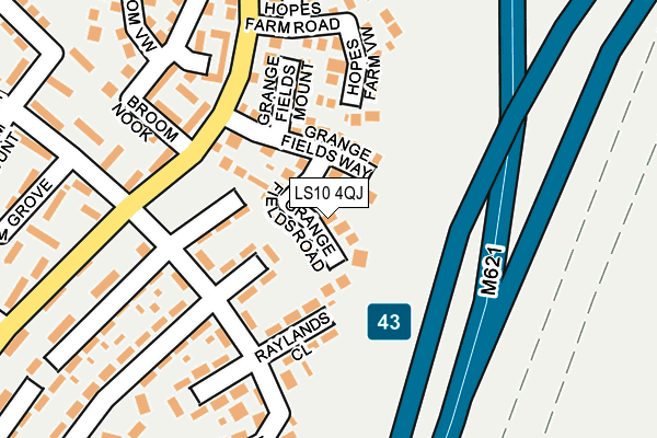 LS10 4QJ map - OS OpenMap – Local (Ordnance Survey)