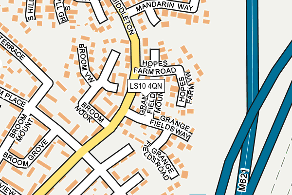 LS10 4QN map - OS OpenMap – Local (Ordnance Survey)