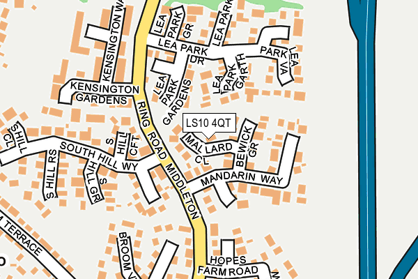 LS10 4QT map - OS OpenMap – Local (Ordnance Survey)