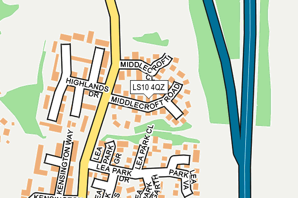 LS10 4QZ map - OS OpenMap – Local (Ordnance Survey)