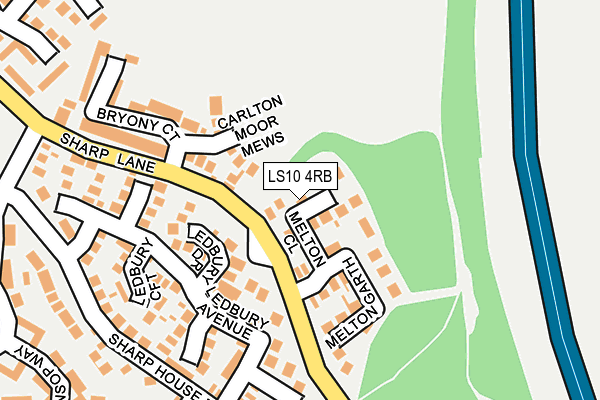 LS10 4RB map - OS OpenMap – Local (Ordnance Survey)