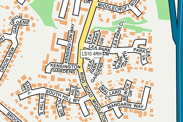 LS10 4RH map - OS OpenMap – Local (Ordnance Survey)
