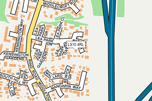 LS10 4RL map - OS OpenMap – Local (Ordnance Survey)