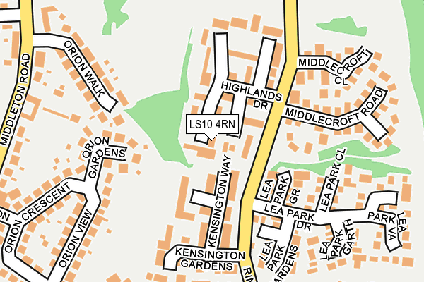 LS10 4RN map - OS OpenMap – Local (Ordnance Survey)