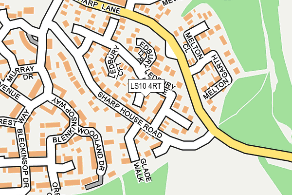 LS10 4RT map - OS OpenMap – Local (Ordnance Survey)