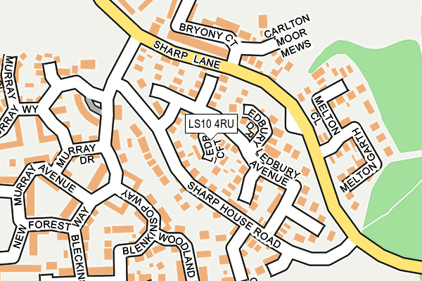 LS10 4RU map - OS OpenMap – Local (Ordnance Survey)