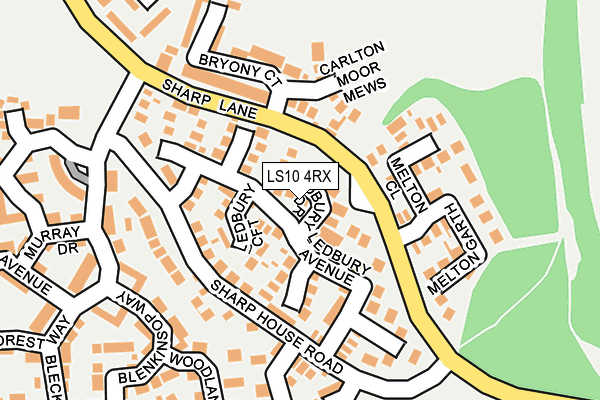 LS10 4RX map - OS OpenMap – Local (Ordnance Survey)