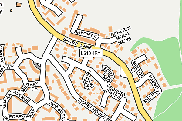 LS10 4RY map - OS OpenMap – Local (Ordnance Survey)