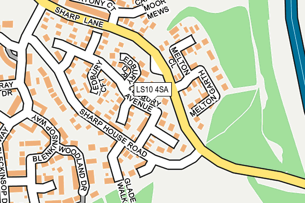 LS10 4SA map - OS OpenMap – Local (Ordnance Survey)