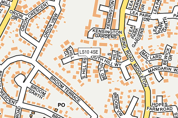 LS10 4SE map - OS OpenMap – Local (Ordnance Survey)