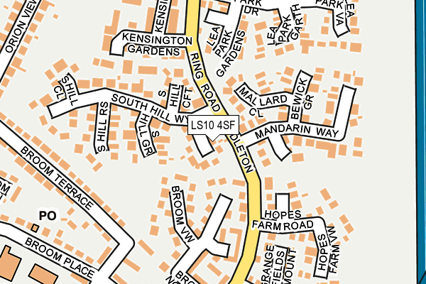 LS10 4SF map - OS OpenMap – Local (Ordnance Survey)