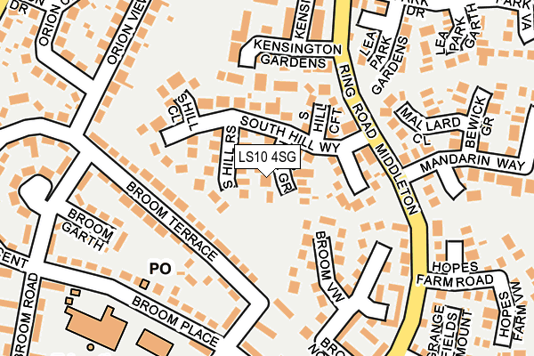 LS10 4SG map - OS OpenMap – Local (Ordnance Survey)