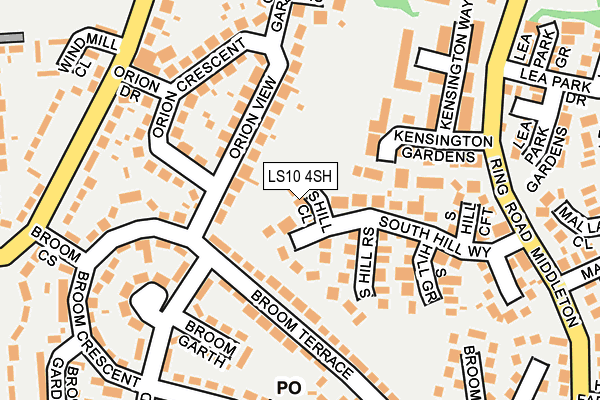 LS10 4SH map - OS OpenMap – Local (Ordnance Survey)