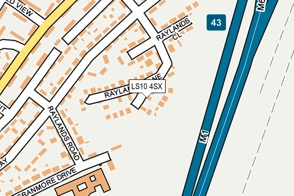 LS10 4SX map - OS OpenMap – Local (Ordnance Survey)
