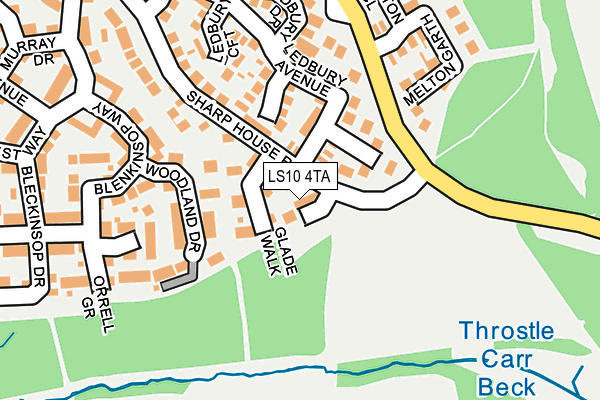 LS10 4TA map - OS OpenMap – Local (Ordnance Survey)