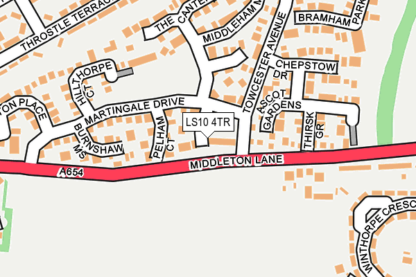 LS10 4TR map - OS OpenMap – Local (Ordnance Survey)