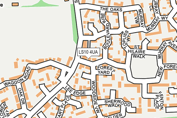 LS10 4UA map - OS OpenMap – Local (Ordnance Survey)