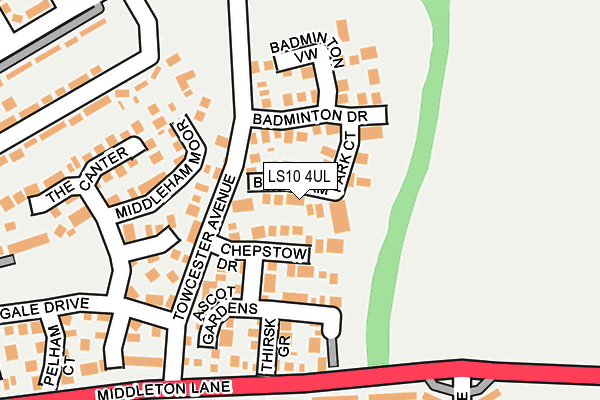 LS10 4UL map - OS OpenMap – Local (Ordnance Survey)