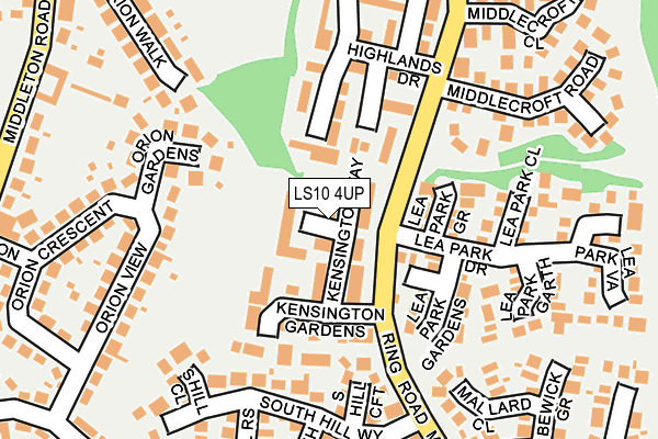 LS10 4UP map - OS OpenMap – Local (Ordnance Survey)