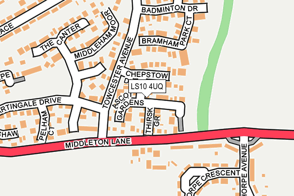 LS10 4UQ map - OS OpenMap – Local (Ordnance Survey)