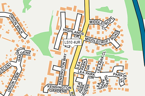 LS10 4UR map - OS OpenMap – Local (Ordnance Survey)