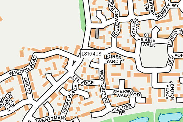 LS10 4US map - OS OpenMap – Local (Ordnance Survey)