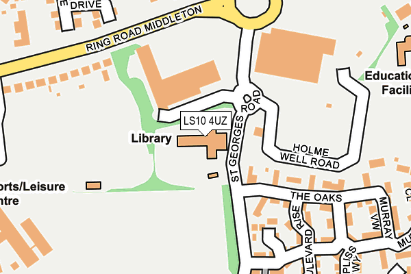 LS10 4UZ map - OS OpenMap – Local (Ordnance Survey)