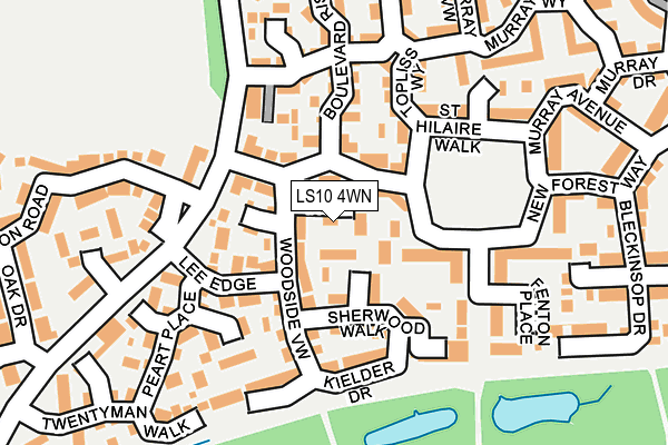LS10 4WN map - OS OpenMap – Local (Ordnance Survey)