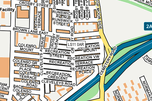 LS11 0AR map - OS OpenMap – Local (Ordnance Survey)