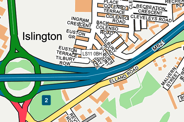 LS11 0BH map - OS OpenMap – Local (Ordnance Survey)